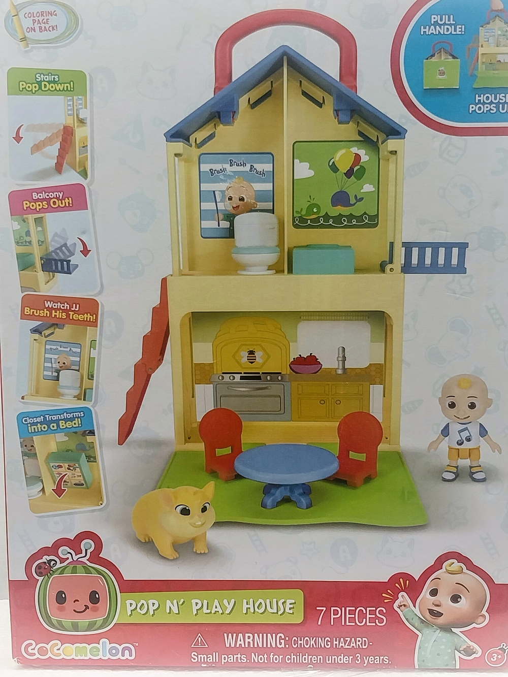CoComelon Pop N' Play House Kids Toy - Yellow & Blue